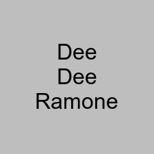 Dee Dee Ramone